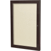 Ghent Enclosed Bulletin Board - Outdoor - Vinyl - Bronze Frame - 36" x 24" H - Ivory