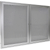 Ghent Enclosed Bulletin Board - Outdoor / Indoor - Vinyl - 36" x 48" H - Silver