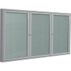 Ghent® Indoor/Outdoor Enclosed Bulletin Board, Silver, 48"L x 72"W