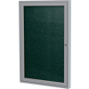 Ghent Enclosed Bulletin Board - Outdoor / Indoor - Vinyl - 36" x 24" - Black