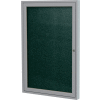 Ghent Enclosed Bulletin Board - Outdoor / Indoor - Vinyl - 36" x 36" H - Black