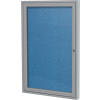 Ghent Enclosed Bulletin Board - Outdoor / Indoor - Vinyl - 36" x 30" H - Ocean