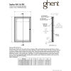 Ghent Enclosed Bulletin Board - Outdoor / Indoor - Vinyl - 36" x 30" H - Ocean