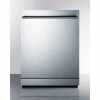 Summit-Dishwasher, Energy Star, 12 Place Settings, 23-1/2"W x 22-1/2"D x 34"H, S/S