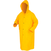 MCR Safety 200CL Classic Rain Coat, Large, .35mm, PVC/Polyester, Detachable Hood, Yellow