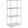 Nexel® Poly-Z-Brite® Wire Shelving Starter 24"W x 18"D x 86"H