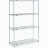 Nexel® Poly-Z-Brite® Wire Shelving Starter 48"W x 21"D x 86"H