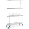 Nexel® Chrome Wire Shelf Truck, 1200 lb. Capacity, 48"L x 18"W x 80"H