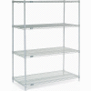 Nexel® Stainless Steel Wire Shelving Starter 48"W x 24"D x 63"H