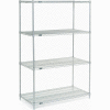 Nexel® Poly-Z-Brite® Wire Shelving Starter 48"W x 24"D x 86"H