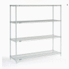 Nexel® Poly-Z-Brite® Wire Shelving Starter 60"W x 18"D x 63"H