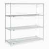 Nexel® Poly-Z-Brite® Wire Shelving Starter 42"W x 18"D x 63"H