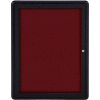 Ghent Ovation Bulletin Board - Indoor - 1 Door - Merlot w/Black Frame - 24"W x 34"H