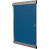 Ghent Silhouette Enclosed Bulletin Board - Navy Vinyl w/Satin Frame - 42" x 28"