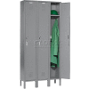 Global Industrial Capital® Single Tier 3 Door Locker, 12"Wx18"Dx72"H, Gray, Assembled