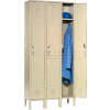 Global Industrial Capital® Single Tier 3 Door Locker, 12"Wx18"Dx72"H, Tan, Unassembled