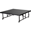 National Public Seating® Transfix 4'L x 4'W Portable Stage w/ Adjustable 24-32"H & Gray Carpet