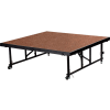 National Public Seating® Transfix 4'L x 4'W Hardboard Portable Stage with Adjustable 16-24"H
