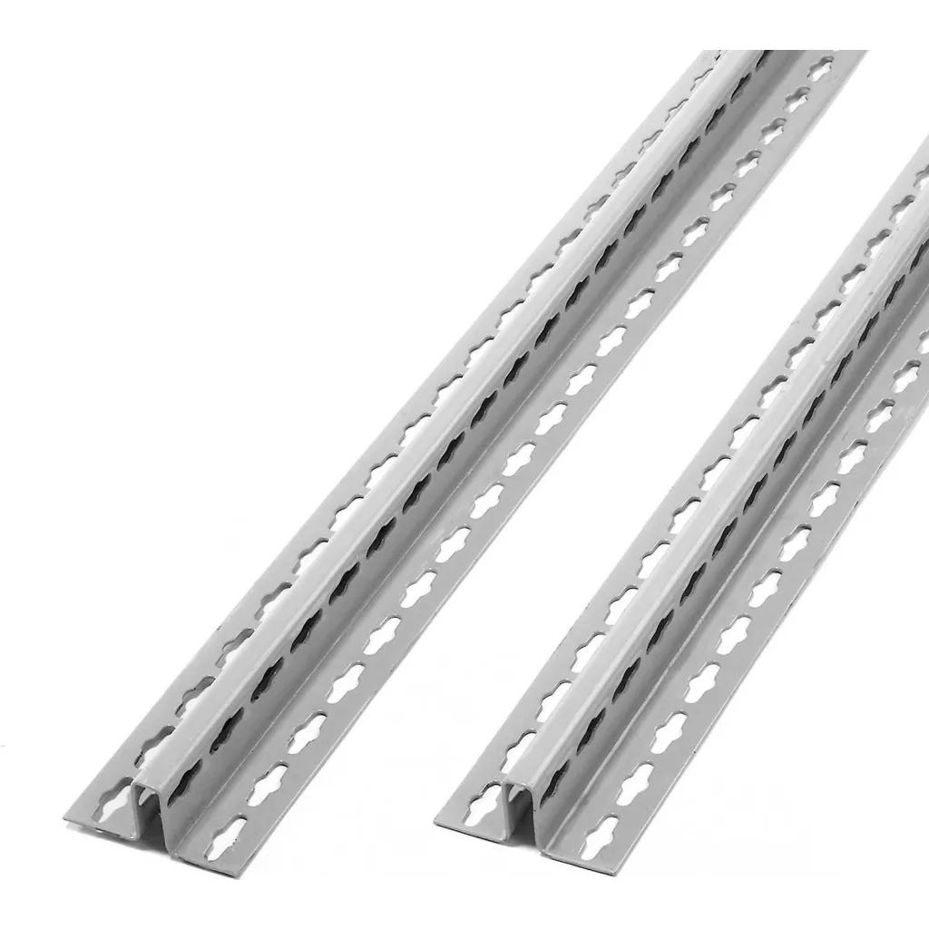Two metal shelving frame uprights
