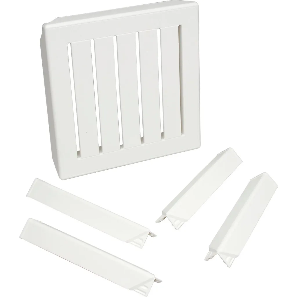 A white plastic table base and legs