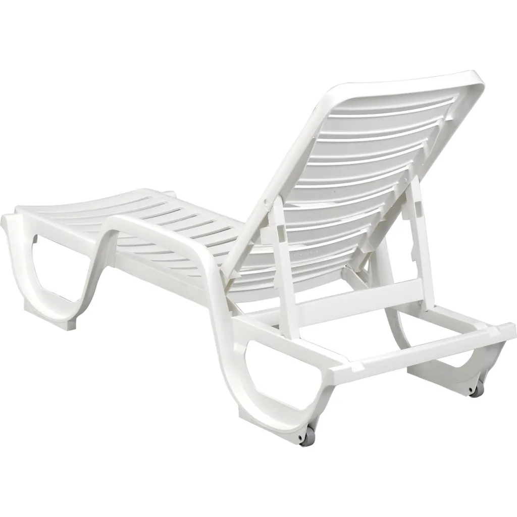 A white lounge chair on a white background.