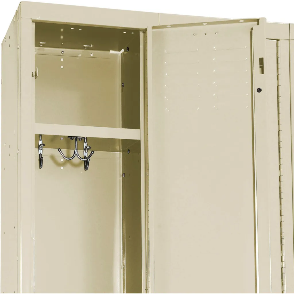 A close-up of the interior of a locker