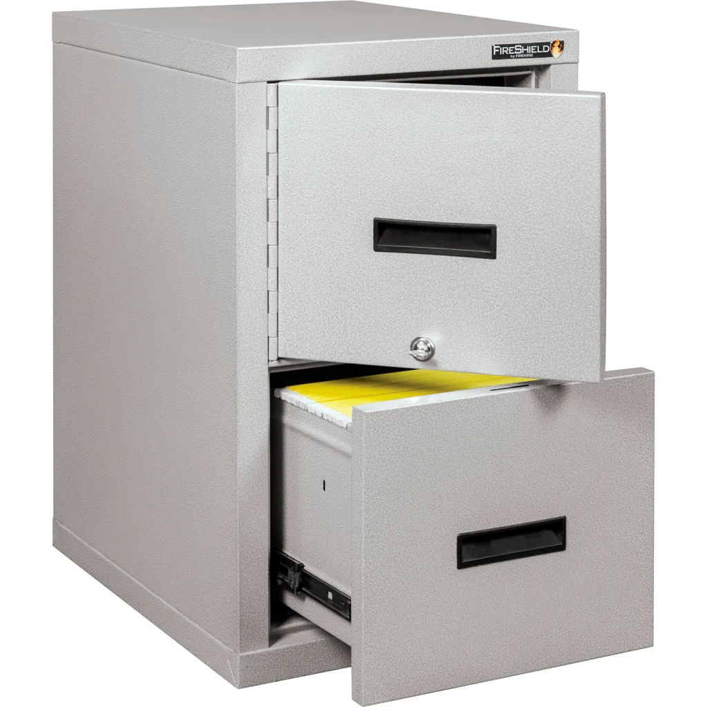 Fireproof safe with open drawer