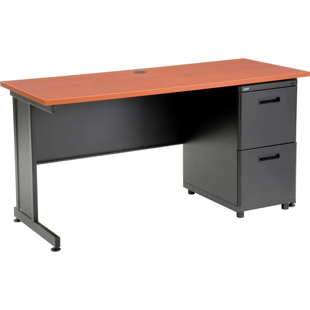 Office desk from front view
