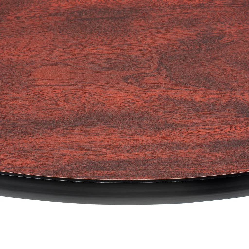 Close-up of dark wood grain table top