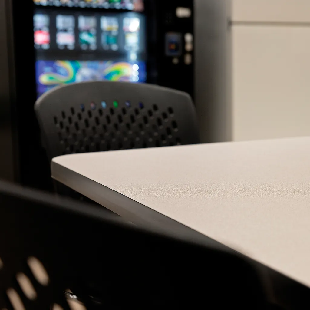 Close-up of table top in a room setting
