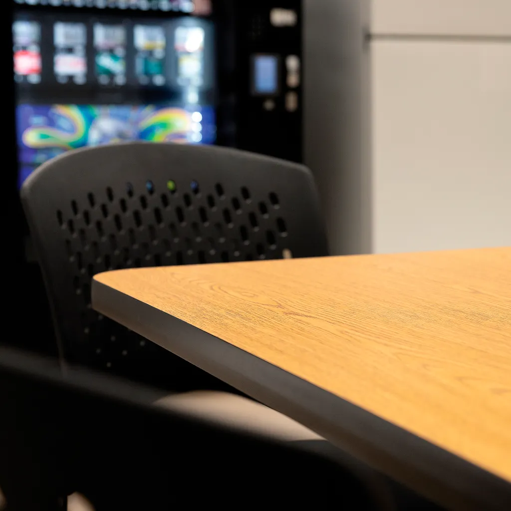 Table and chair in a room