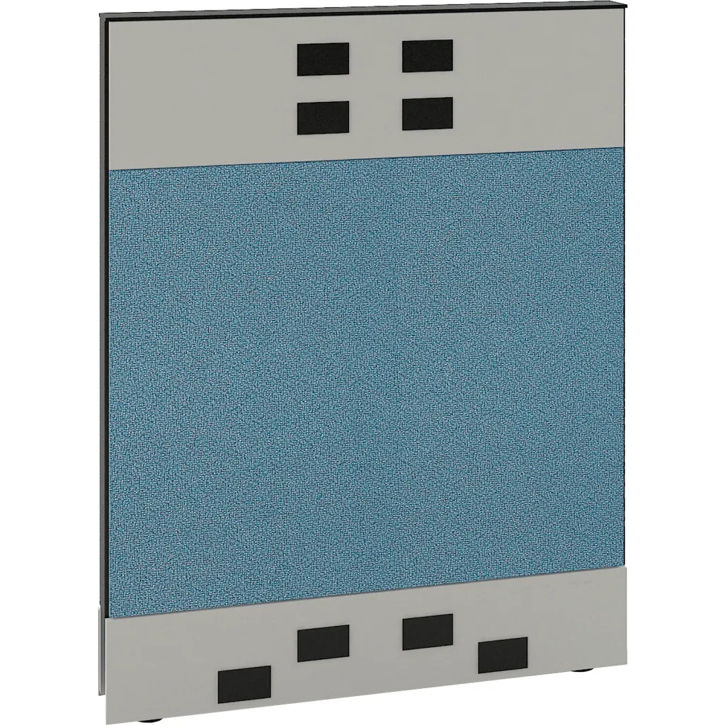Blue and gray office divider panel