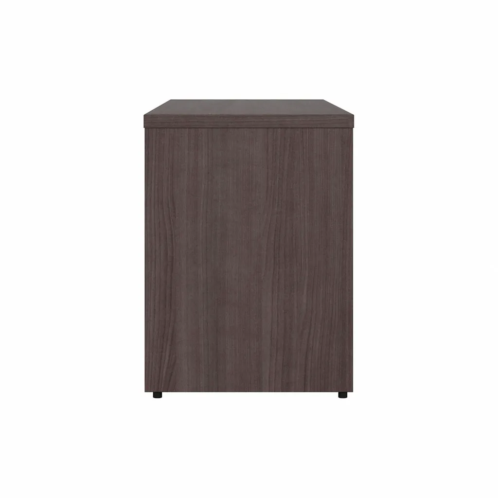 Back of brown wooden cabinet