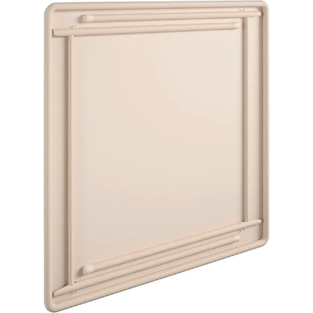 Folding table top with frame