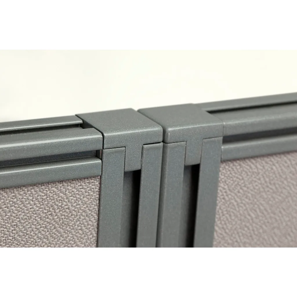 Close-up of office cubicle screen connector