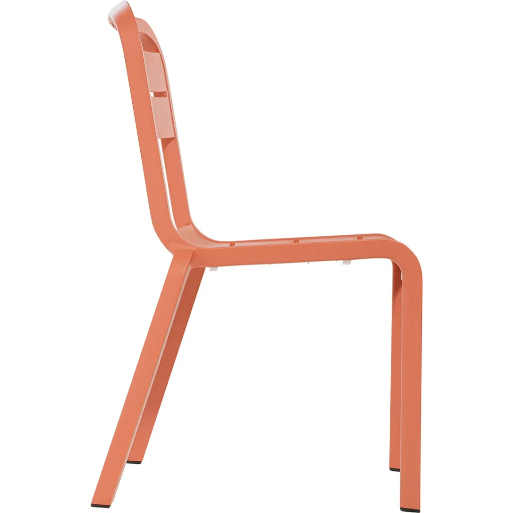 Side view of orange chair