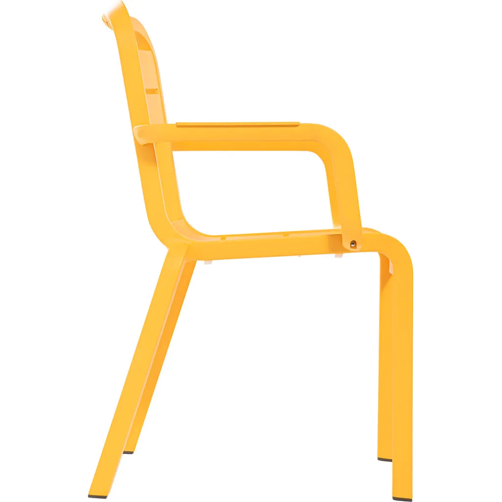 Yellow chair from the side
