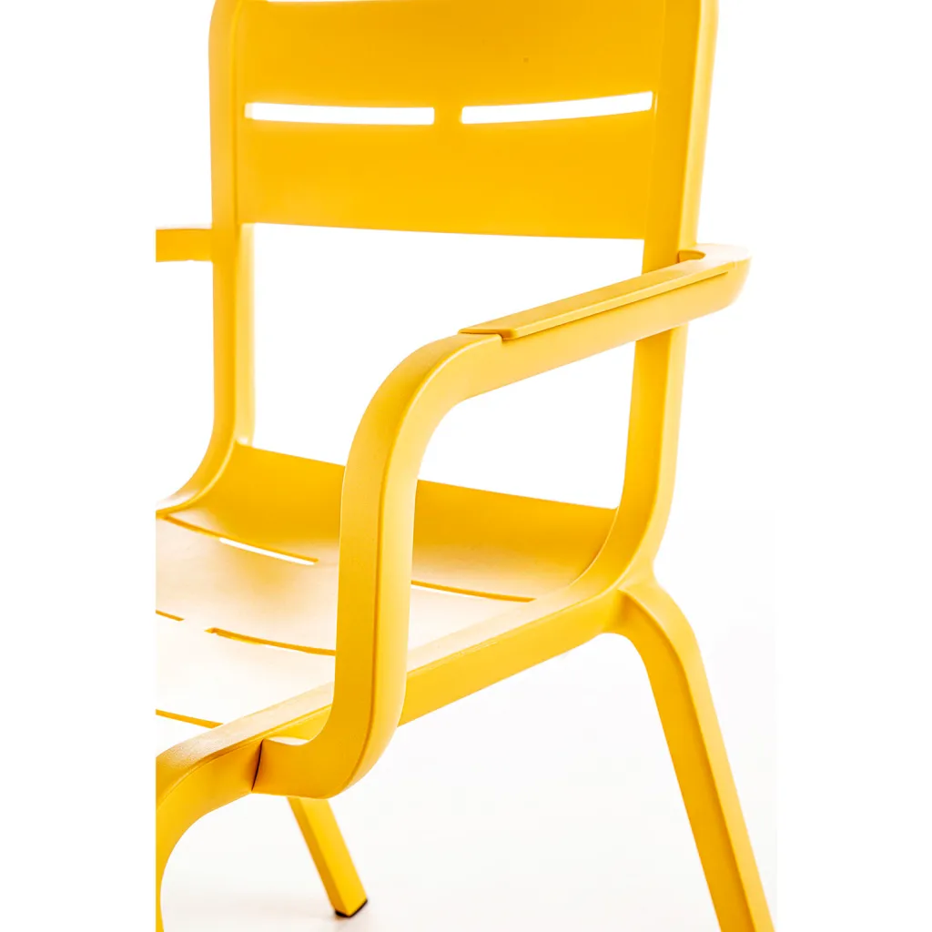 Yellow chair from an angle