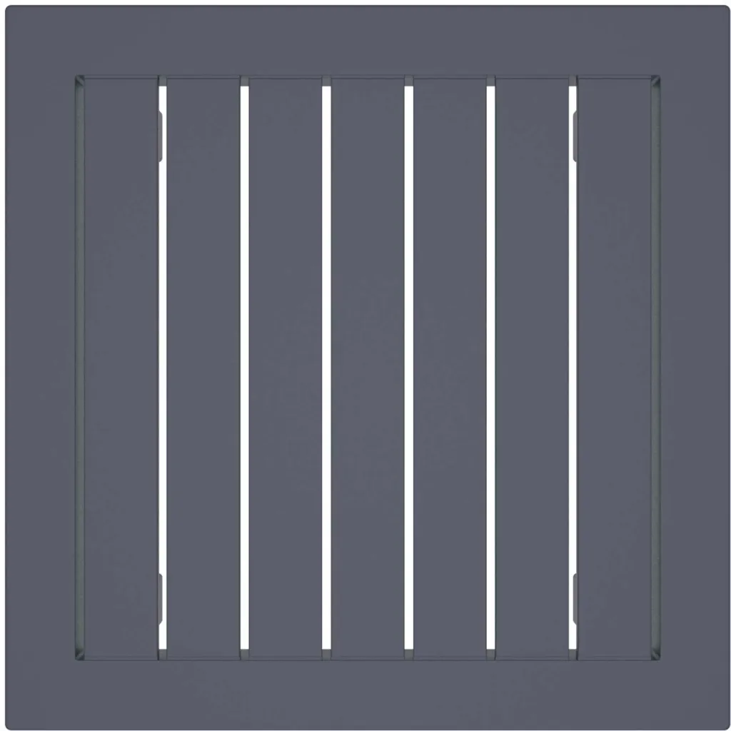 Top-down view of gray outdoor table