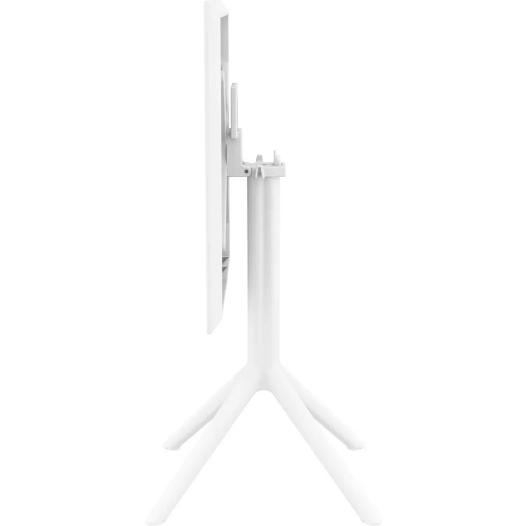 Side view of white table