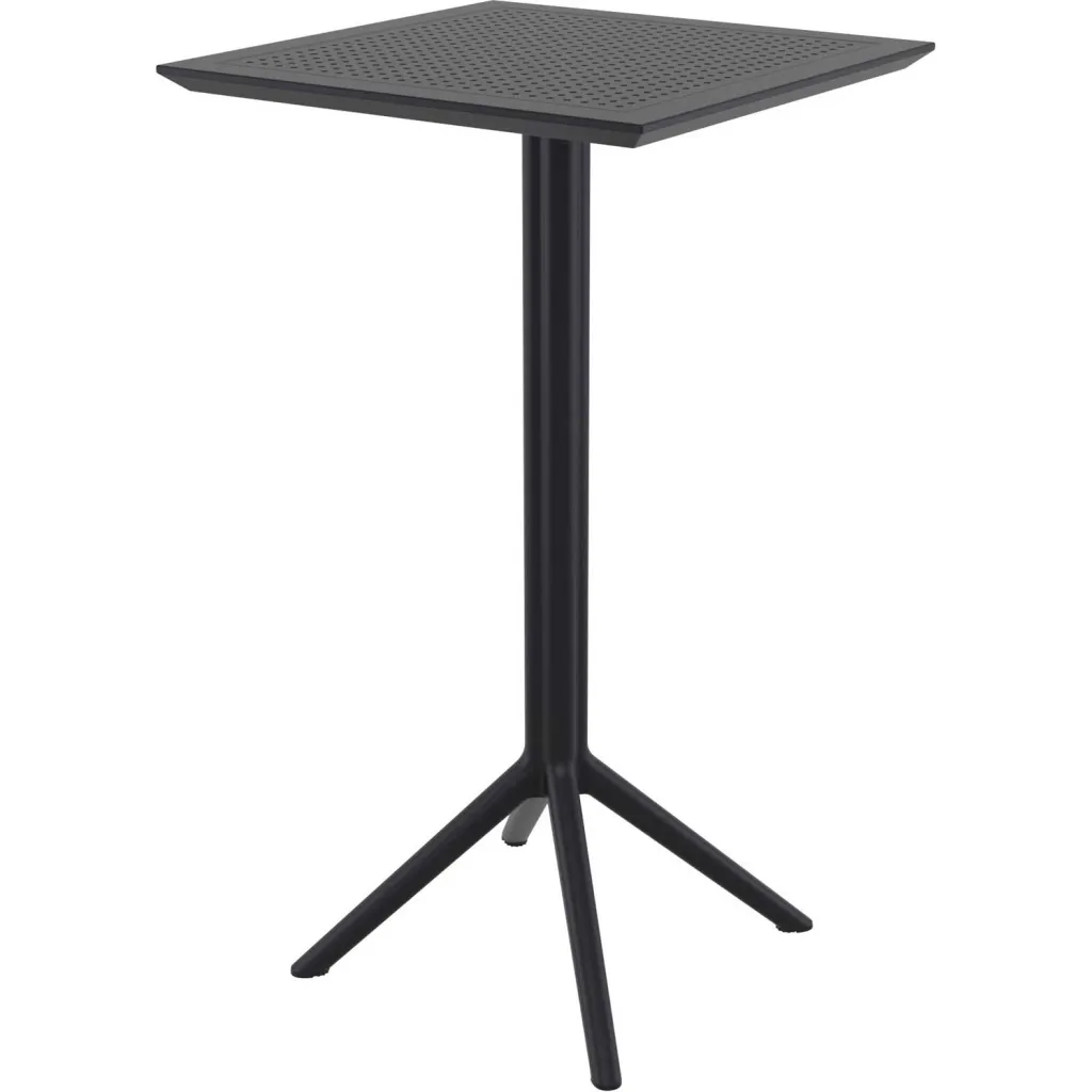 Black outdoor bar table