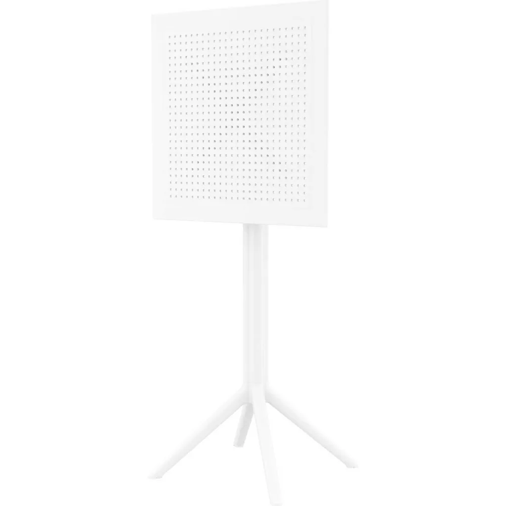 White plastic sign stand