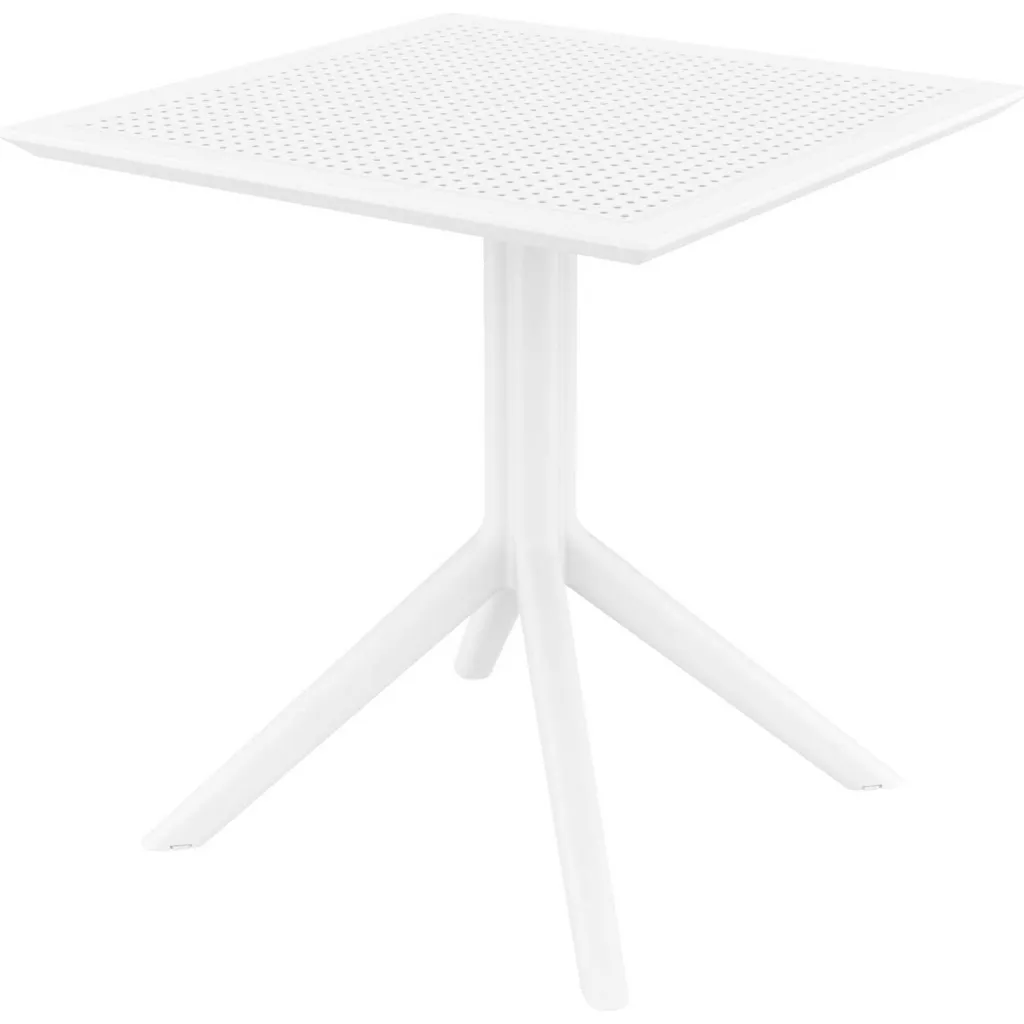 White plastic table
