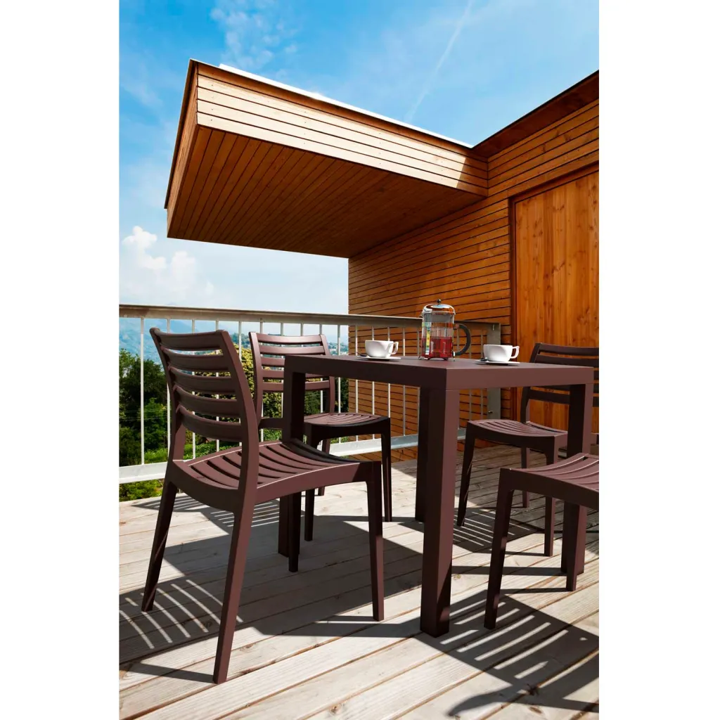 Outdoor furniture set on a balcony