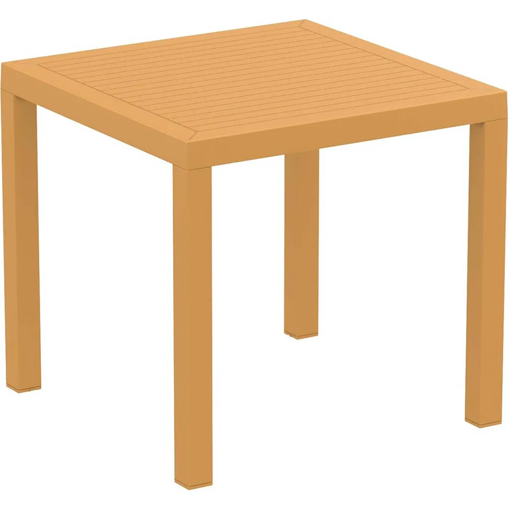 Patio table with slatted top