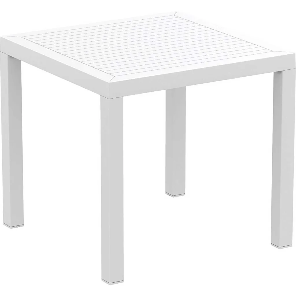 White outdoor table