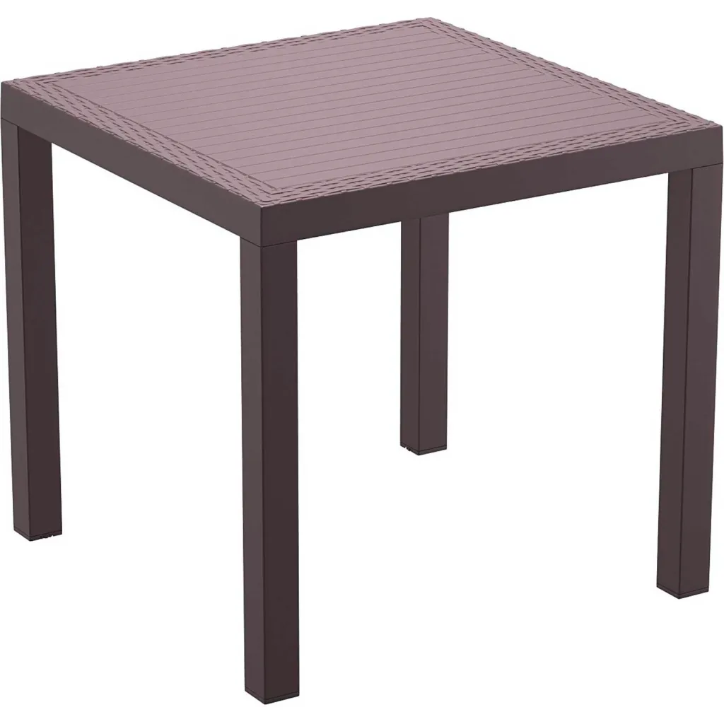 Brown plastic outdoor table