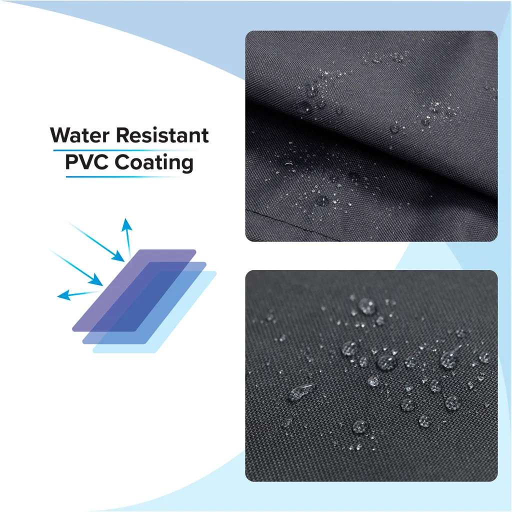 Close-up of water-resistant PVC coating