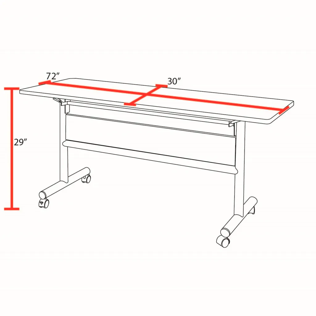 Table dimensions diagram