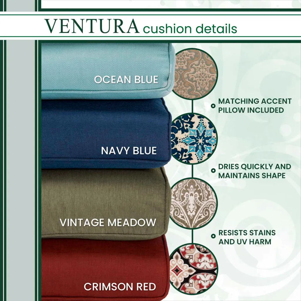 Color options for the recliner cushions.